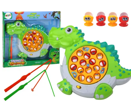 Fishing Arcade Game Green Dinosaur Board