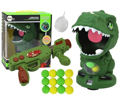 Arcade Game Shooting Dinosaur Green Ball Gun