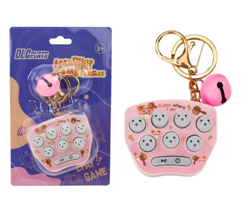 Electronic Pocket Game Keychain Pop It Arcade Pink