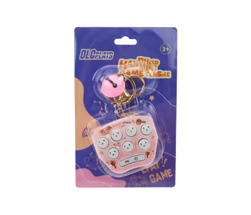 Electronic Pocket Game Keychain Pop It Arcade Pink