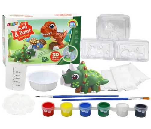 Creative Artistic Set Dinosaurs 3D Plaster Paints