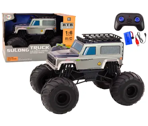 Radiovadāms kvadracikls ar pulti Gray