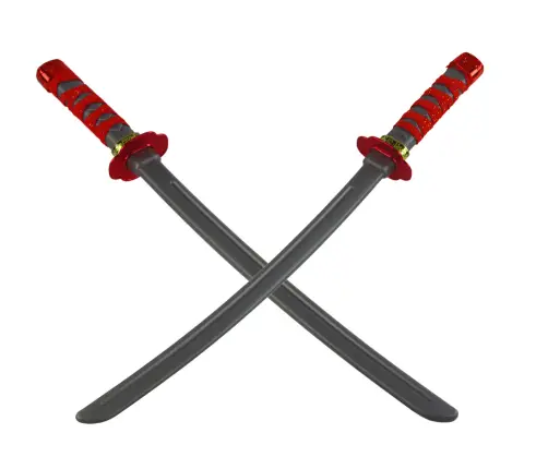 Ninja Warrior Set Mask Swords Daggers Red Decorations Ninja Warrior Set Mask Swords Daggers Red Decorations