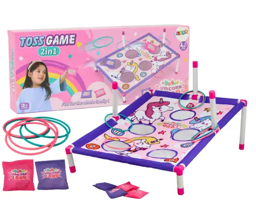 Arcade Game Hoop Bag Throw 2in1 Unicorn Board