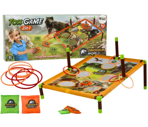 Arcade Game Bag Throw Hoop 2in1 Dinosaurs Board