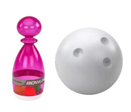 Bowling Set of 6 Transparent Colorful Bowling Pins