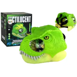 Green Dinosaur Mask Adjustable Headband Lights Sounds