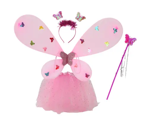 Fairy Costume Butterfly Disguise Outfit Pink Wings