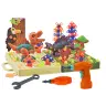 3D konstrukcijas puzles blokiem DIY Dinosaura izjaukšana ar urbju
