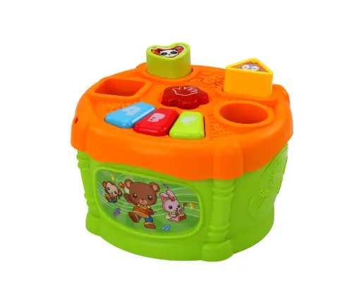 Interactive Educational Drum Shapes Green and Orange Interactive Educational Drum Shapes Green and Orange