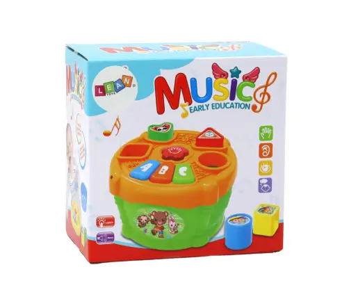 Interactive Educational Drum Shapes Green and Orange Interactive Educational Drum Shapes Green and Orange