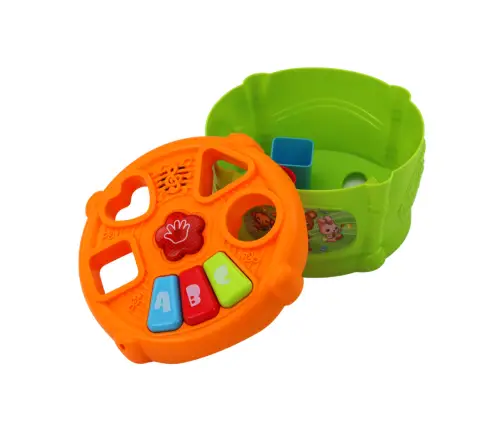 Interactive Educational Drum Shapes Green and Orange Interactive Educational Drum Shapes Green and Orange
