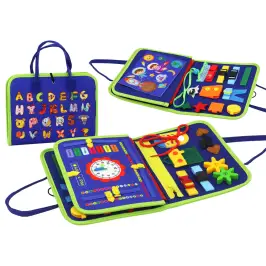 Blue Educational Sensory Felt Suitcase Blue Educational Sensory Felt Suitcase