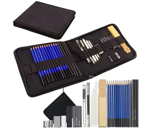 Artistic Set for Sketching Pencils Accessories 32 pcs