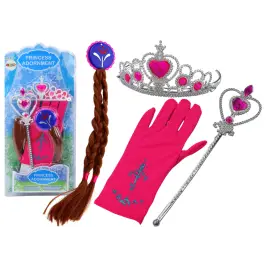 Little Princess Accessories Set Wand Glove Crown Braids