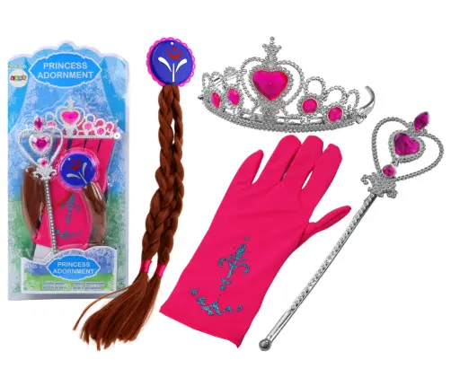 Little Princess Accessories Set Wand Glove Crown Braids Little Princess Accessories Set Wand Glove Crown Braids
