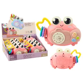 Crab Camera Rattle Battery Operated Projector Sounds Pink Crab Camera Rattle Battery Operated Projector Sounds Pink