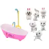 Animal Painting and Bathing Set 6 Pcs Bathtub Markers Pink