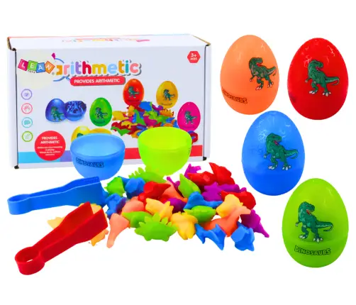 Dinosaur Egg Sorter Colorful Tongs 6 Pieces Dinosaur Egg Sorter Colorful Tongs 6 Pieces
