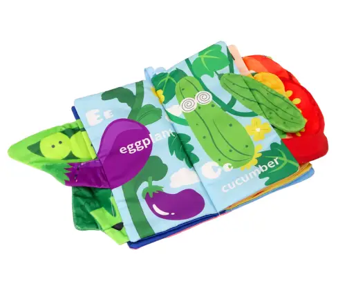 Soft Vegetables Book, Rustling, Squeaking, Colorful For Babies