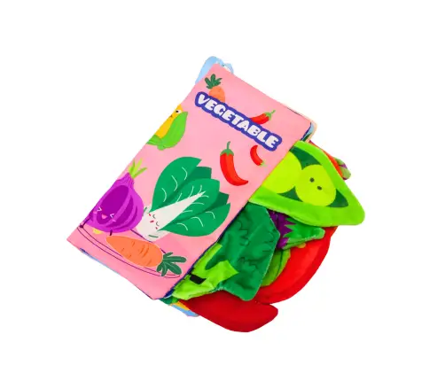 Soft Vegetables Book, Rustling, Squeaking, Colorful For Babies