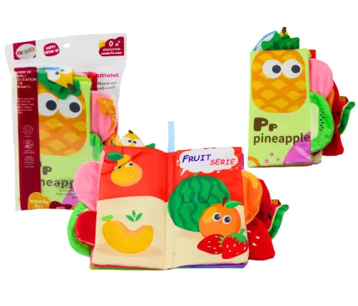 Soft Fruit Book, Crinkle, Squeaky, Colorful For Babies Soft Fruit Book, Crinkle, Squeaky, Colorful For Babies