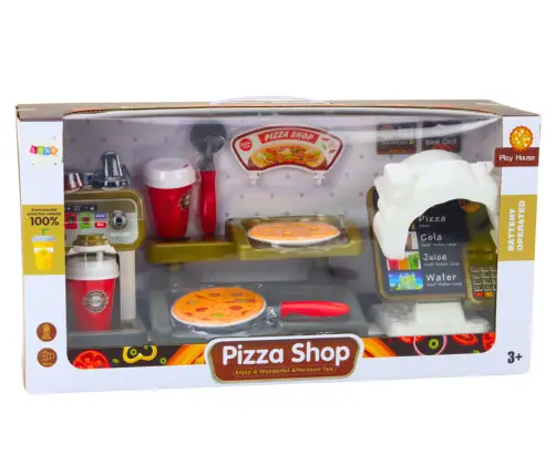 Set Shop Pizza Coffee Maker Drinks Cash Register
