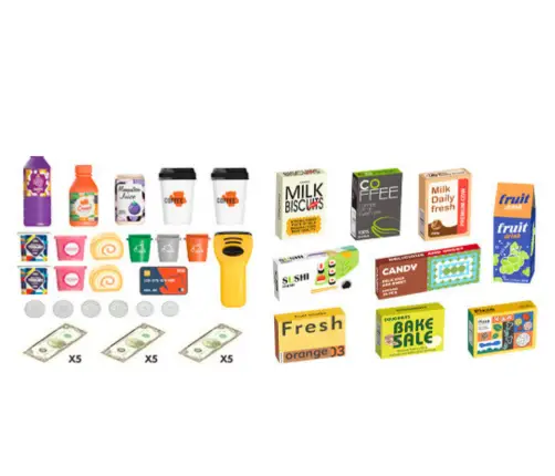 Supermarket Cash Register Scanner Lights and Sounds Set