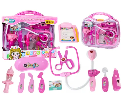 Little Doctor Medical Kit In Suitcase Lights Sounds Pink Little Doctor Medical Kit In Suitcase Lights Sounds Pink