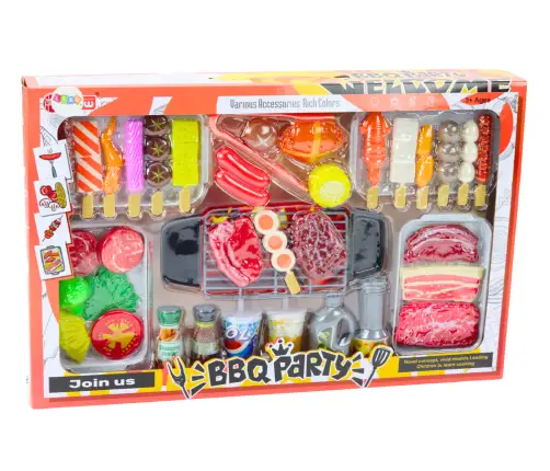 Set Party Grill Food Drinks Vegetables 40 elements Set Party Grill Food Drinks Vegetables 40 elements