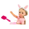 Doll Pink Dress Long Hair Headband Brush 38cm