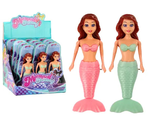 Mermaid Wind Up Water Floating Turquoise Mermaid Bath Doll