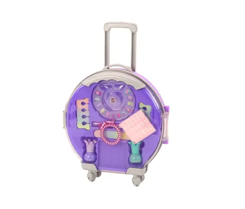 Cosmetics Set in Nail Makeup Suitcase Purple Suitcase 9 pcs.