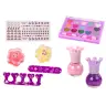 Set of Cosmetics in a Nail Makeup Suitcase Pink Suitcase 12 pcs.
