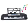 Electric Piano for Children, Microphone Stand, Black