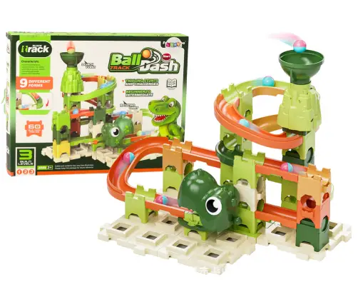 Construction Blocks Ball Track Dinosaur 9 Levels 60 El