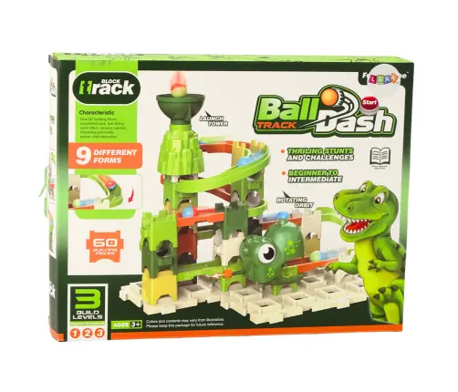 Construction Blocks Ball Track Dinosaur 9 Levels 60 El