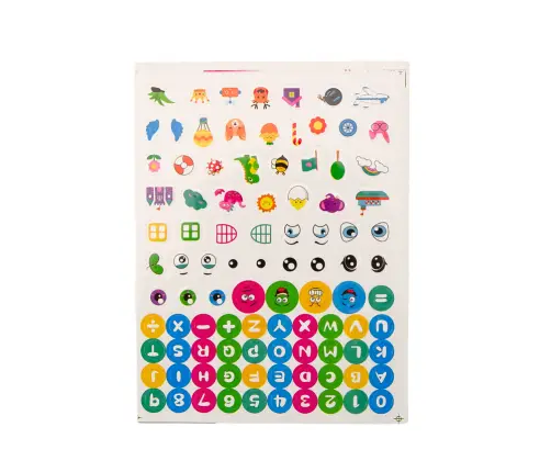 Large Construction Blocks in a Bag Colorful Stickers 12 Pieces