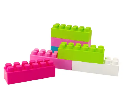 Large Oblong Construction Blocks in a Bag Colored Stickers 20 pcs