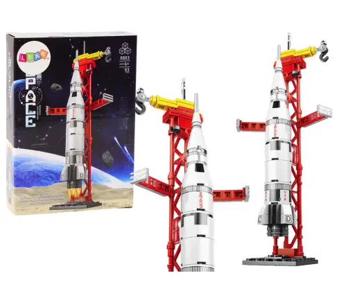 Set of Construction Blocks Spaceship Space Rocket 93 pieces.