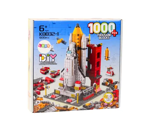 Construction Bricks Space Rocket 6in1 Space Vehicles 1000 pcs.