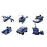 Helicopter Police Helicopter Construction Bricks 6in1 Blue 1000 pieces.