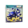 Helicopter Police Helicopter Construction Bricks 6in1 Blue 1000 pieces.