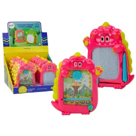 Drawing Board Pocket Game 2in1 Pink Dinosaur