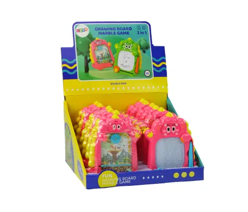Drawing Board Pocket Game 2in1 Pink Dinosaur