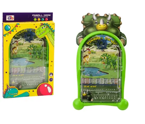 Pinball Arcade Game Dinosaurs Stand Green