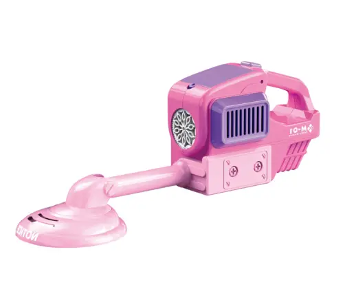 Soap Bubble Machine Lawn Mower Trimmer Two Fluids Pink Soap Bubble Machine Lawn Mower Trimmer Two Fluids Pink