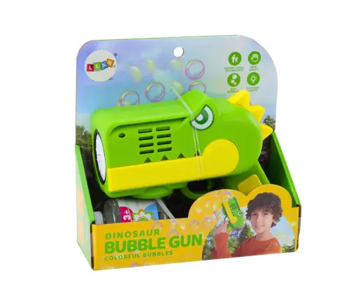 Green Dinosaur Light Bubble Gun