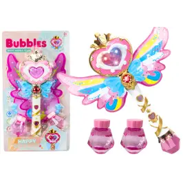 Soap Bubble Machine Wand With Wings Lights Sounds