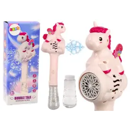 Soap Bubble Machine Pink Unicorn Wand